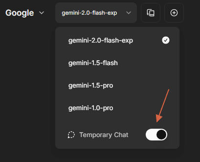 Temporary Chat Toggle